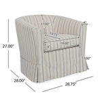 Swivel Chair with 360° Rotation - Upholstered Fabric, Iron Frame