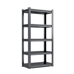 Heavy Duty Metal Garage Shelving Unit with Adjustable Shelves - Black