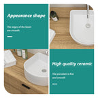 Vessel Bathroom Sink with Modern Design - White
