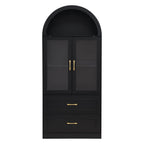 Modern Minimalist Arched Top Storage Cabinet