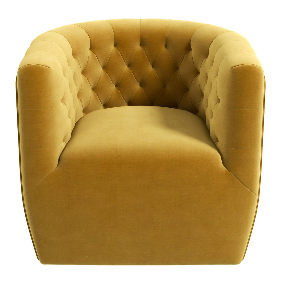 Ergonomic Design Swivel Chair with Tufted Accent - Multiple Colors