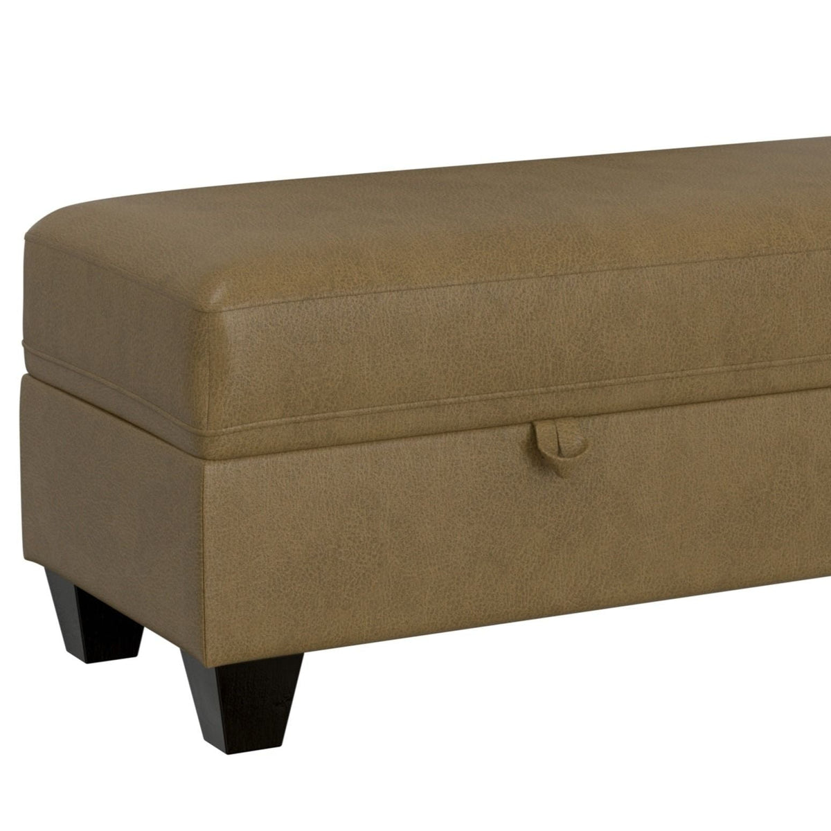 Drason Storage Ottoman with Concealed Storage - Gray or Light Brown