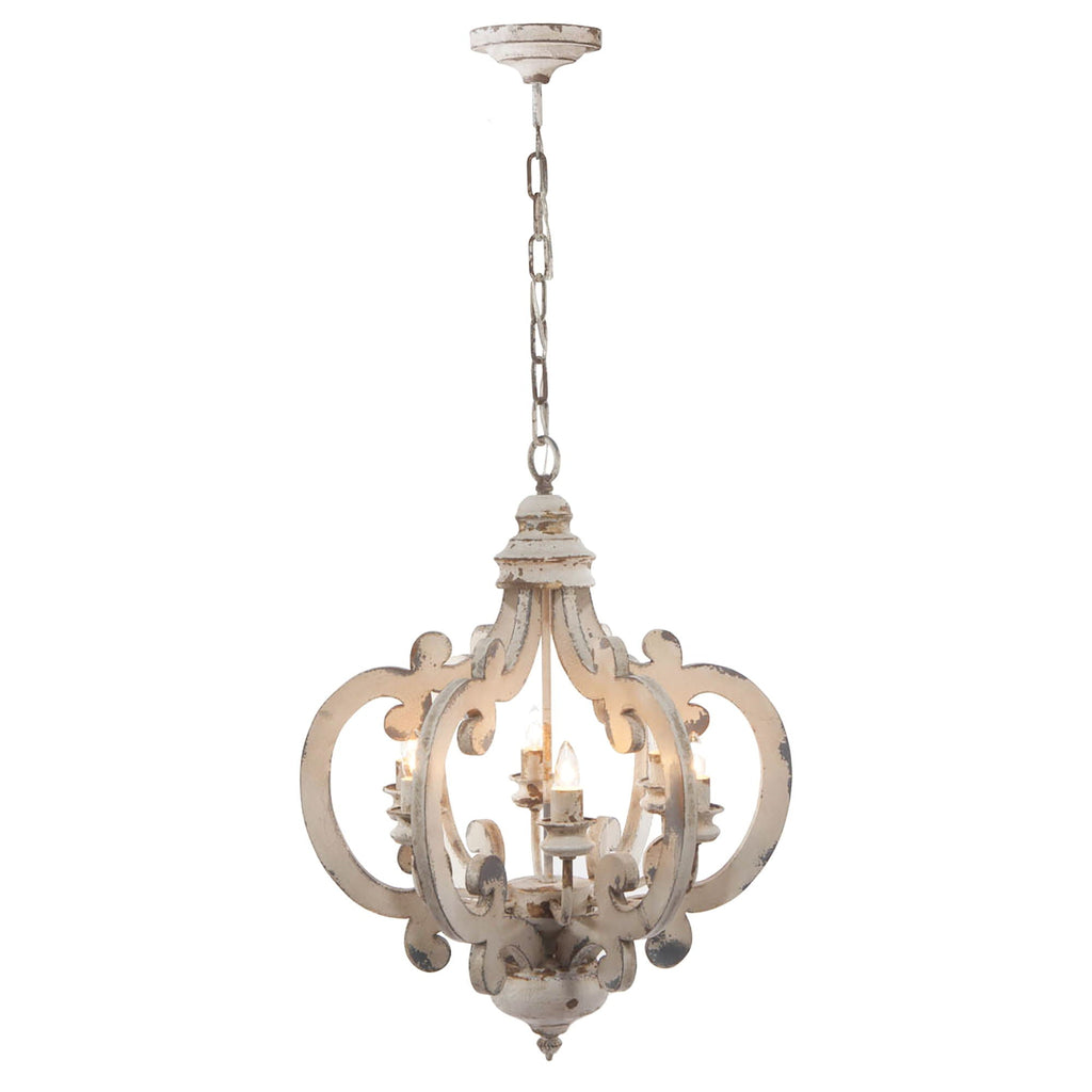 Farmhouse Chandelier with Adjustable Chain - Multiple Colors