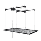 Overhead Garage Storage Rack with Crank System - Black or White