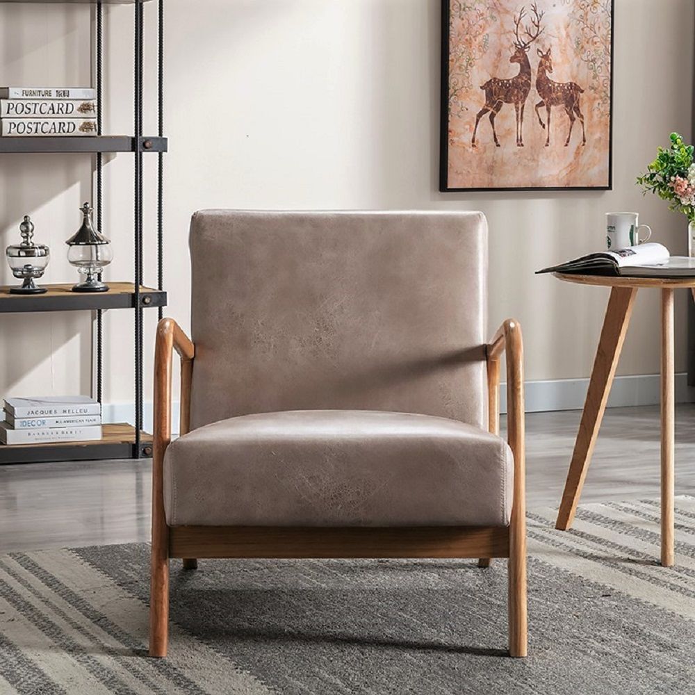Mid-Century Modern Accent Chair with Cushioning - Multiple Colors
