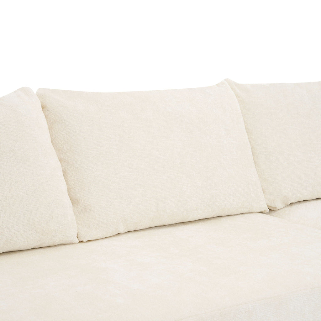 Modular Cloud Sectional Sofa Set with Deep Seating - Choose Beige, Dark Gray, or Dark Brown