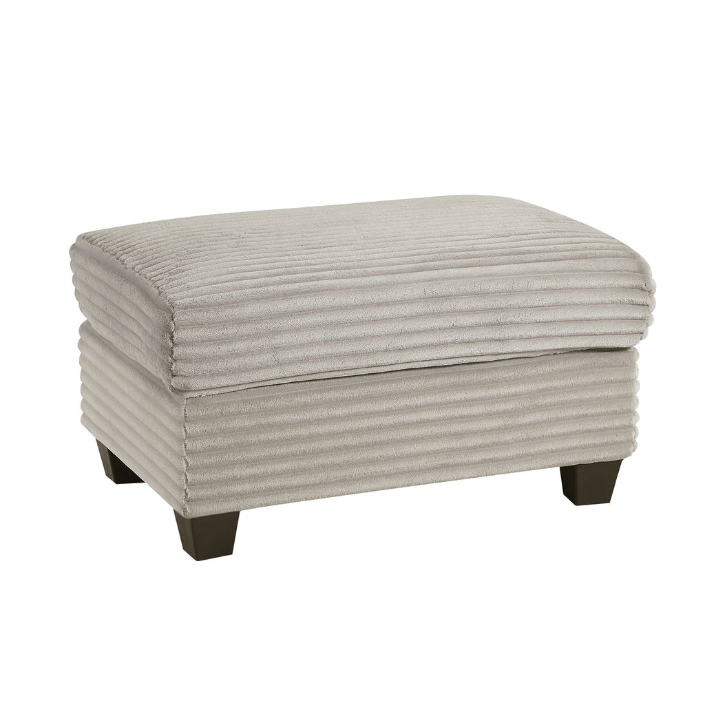 U-Shaped Upholstered Sectional Sofa with Movable Ottoman