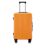 3-Piece ABS Spinner Wheel Luggage Set with TSA Lock - Black and Orange