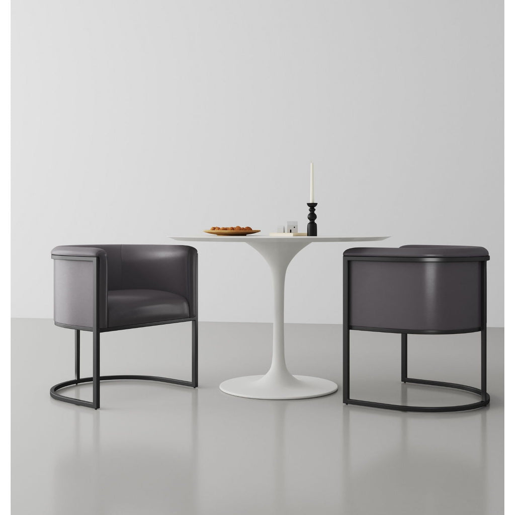 Cosmopolitan Dining Chair with Geometric Metal Frame - Multiple Colors