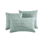 Vesta Gold Satin Circle-Quilted 7-Piece Comforter Set - Gold