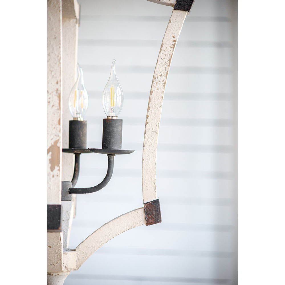 4 Light Chandelier - Cream
