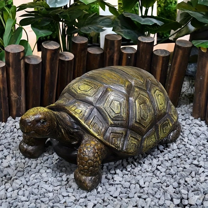 Large 3D Turtle Statue with Realistic Detailing - Resin