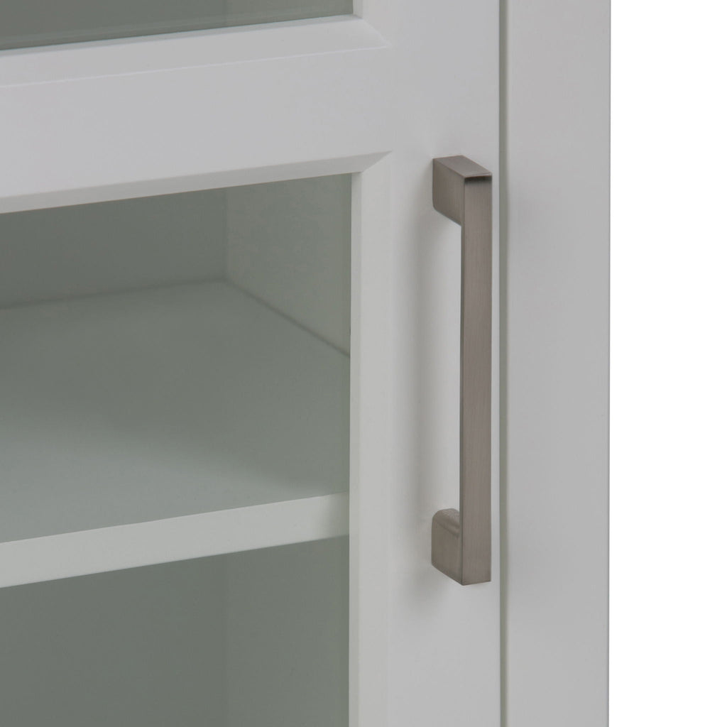 Pure White Single Door Wall Cabinet with Adjustable Shelf - White