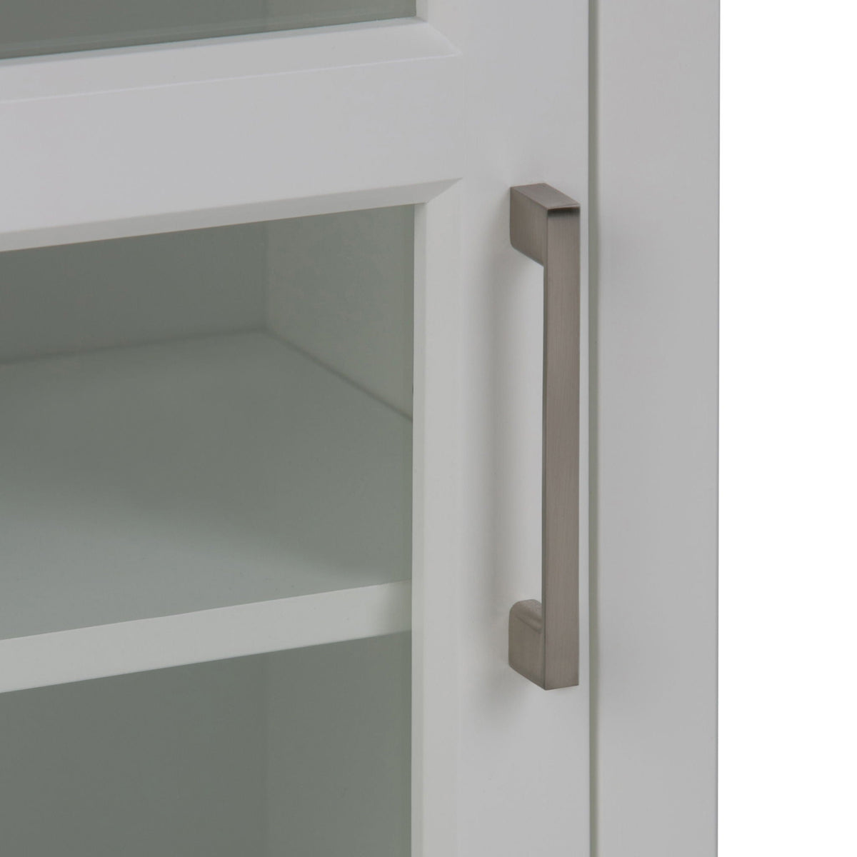 Pure White Single Door Wall Cabinet with Adjustable Shelf - White