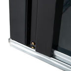 Outdoor Steel Storage Shed with Lockable Door - Black