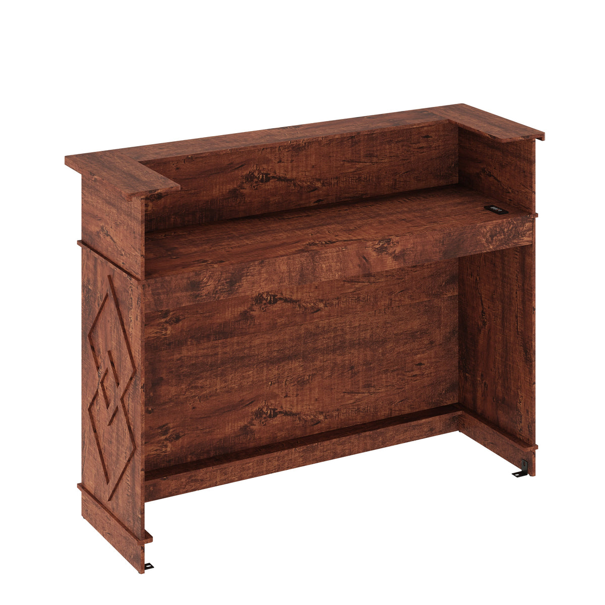 Mono Reception Desk with Sturdy MDF Construction - White