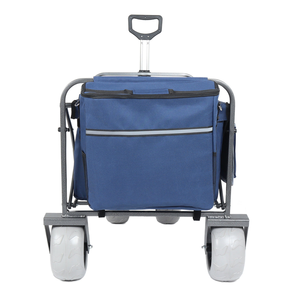 Beach Wagon with Big Wheels for Sand with 500lb Capacity - Dark Blue