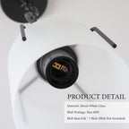 Adjustable Cylindrical Pendant Light with Frosted Glass Shade - Black or Gold