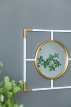 Rectangular 3-Piece Wall Mirror with Iron Frame - Gold or White