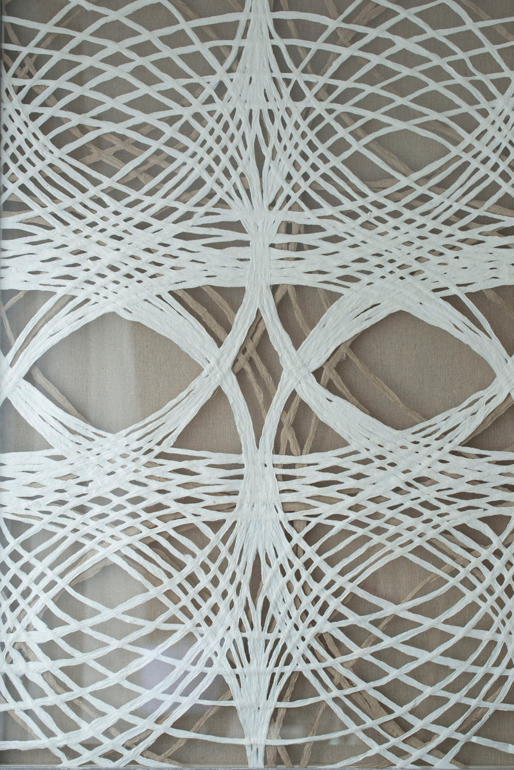 Leaf Shadow Box Wall Decor Set with Intricate Paper Design - White / Gray