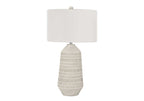 Contemporary Ceramic Table Lamp with 3-Way Switch - Cream