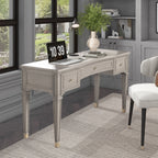 Dauphin 3 Drawer Executive Desk with Soft-Close Drawers - Light Brown or Gray