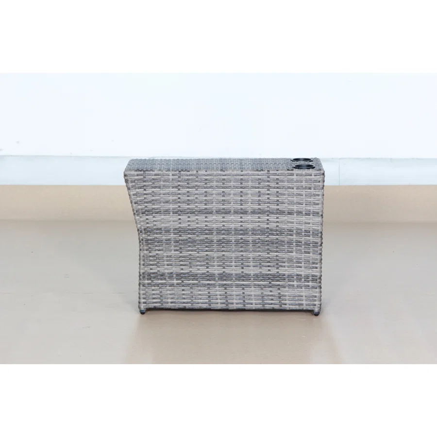 Gray Mix Outdoor Side Table with Durable Construction - Gray Mix