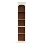 5 Tier Library Bookcase with Waterproof Melamine - White