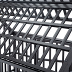 Heavy Duty Dog Crate with Lockable Wheels - Black