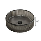 Sonny 14'' Bathroom Round Crystal Glass Sink