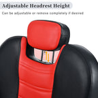 Classic Reclining Barber Chair with Hydraulic Pump - Red or Black