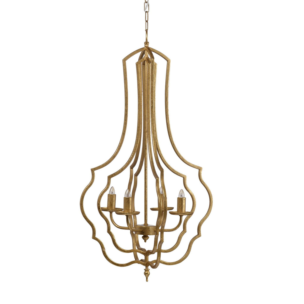 4 Light Chandelier - Adjustable Hanging Light Fixture