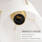 Adjustable Cylindrical Pendant Light with Frosted Glass Shade - Black or Gold