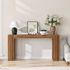 Farmhouse Style Extra Long Walnut Console Table with Slim Profile - Dark Brown or Light Brown
