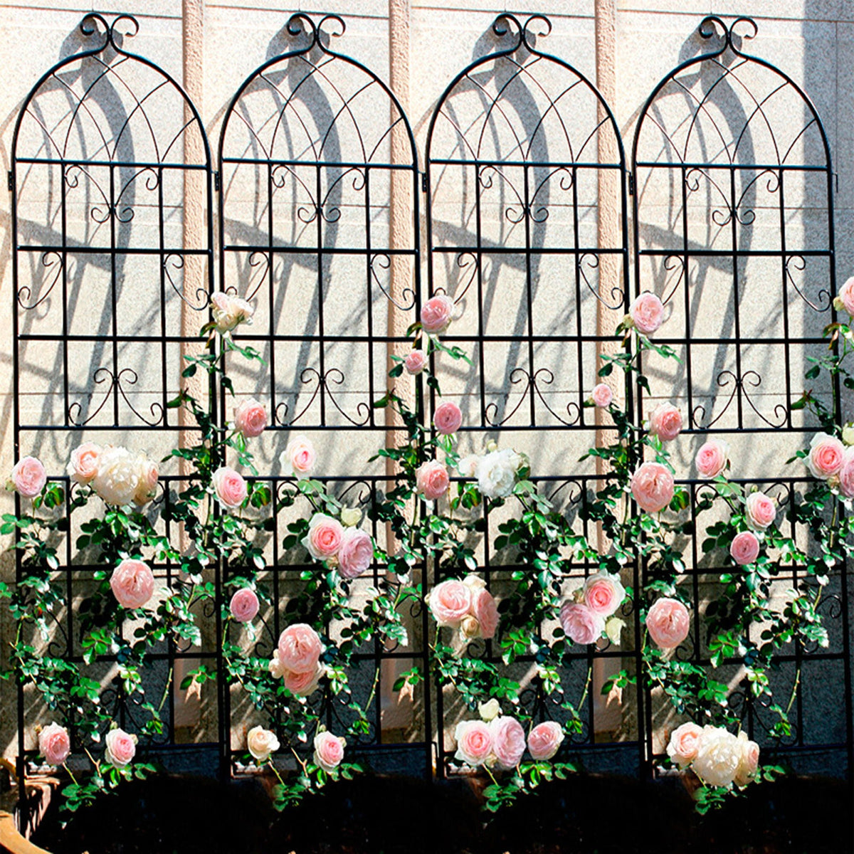 Metal Garden Rustproof Trellis for Climbing Plants – Outdoor Flower Support