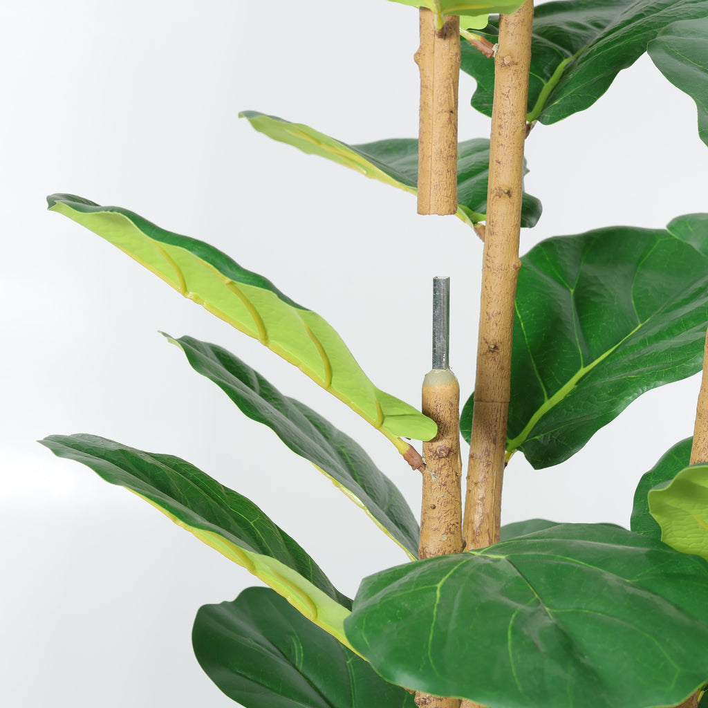 5.2FT Artificial Fiddle Leaf Fig Tree with Decorative Pot – Green Leaves