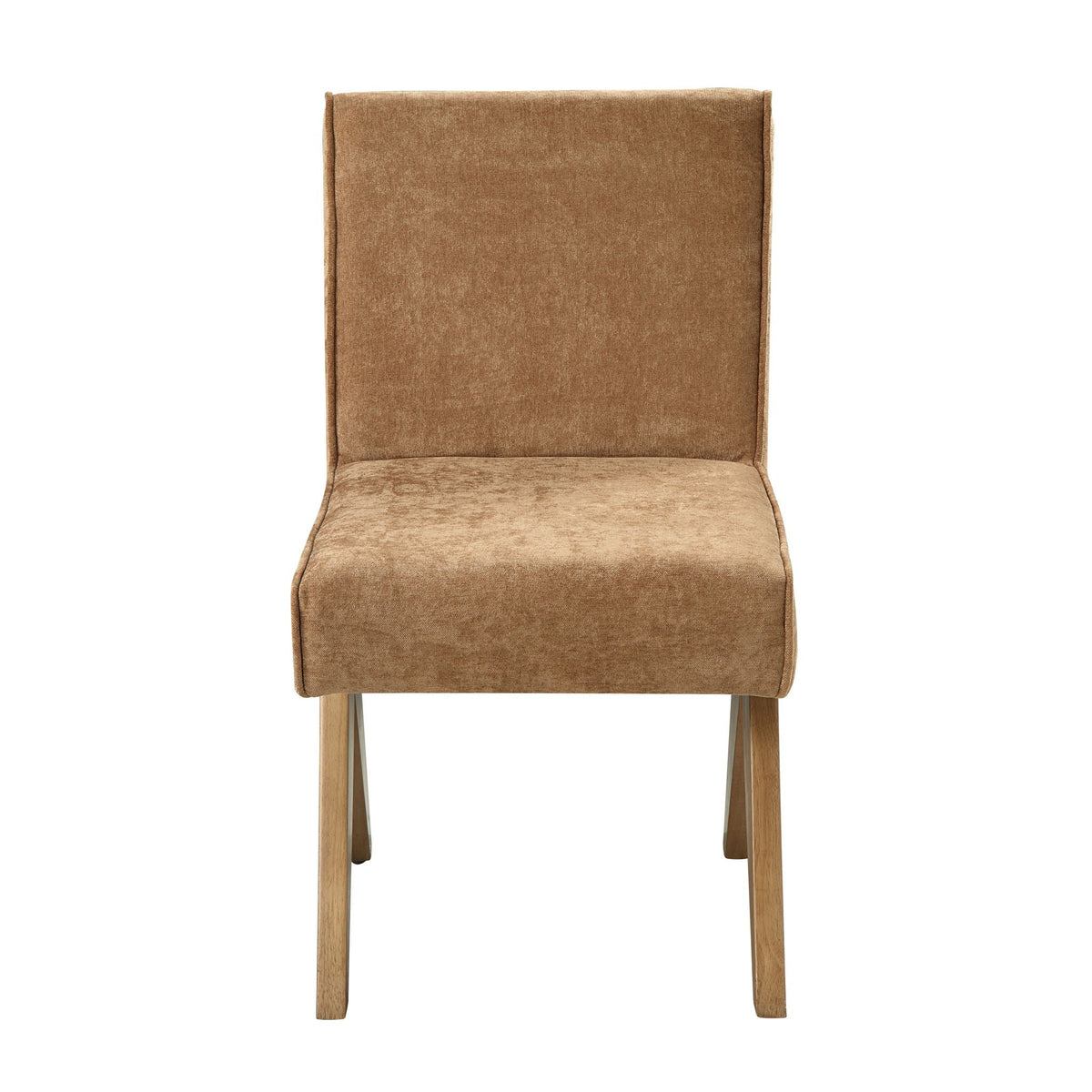 Zoey Dining Set with Rectangular Pedestal Table and Upholstered Chairs - Light Brown