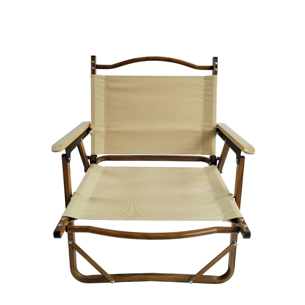 Foldable Portable Chair Set with Armrests - Brown
