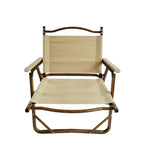 Foldable Portable Chair Set with Armrests - Brown