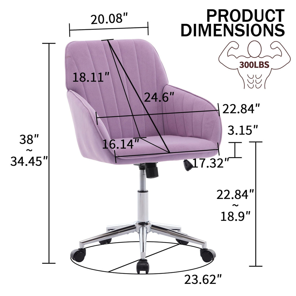 Adjustable Ergonomic Office Chair with Swivel Backrest Seat - Multiple Colors