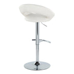 Contemporary Adjustable Barstool Set with Swivel and Rounded T Footrest - White or Black