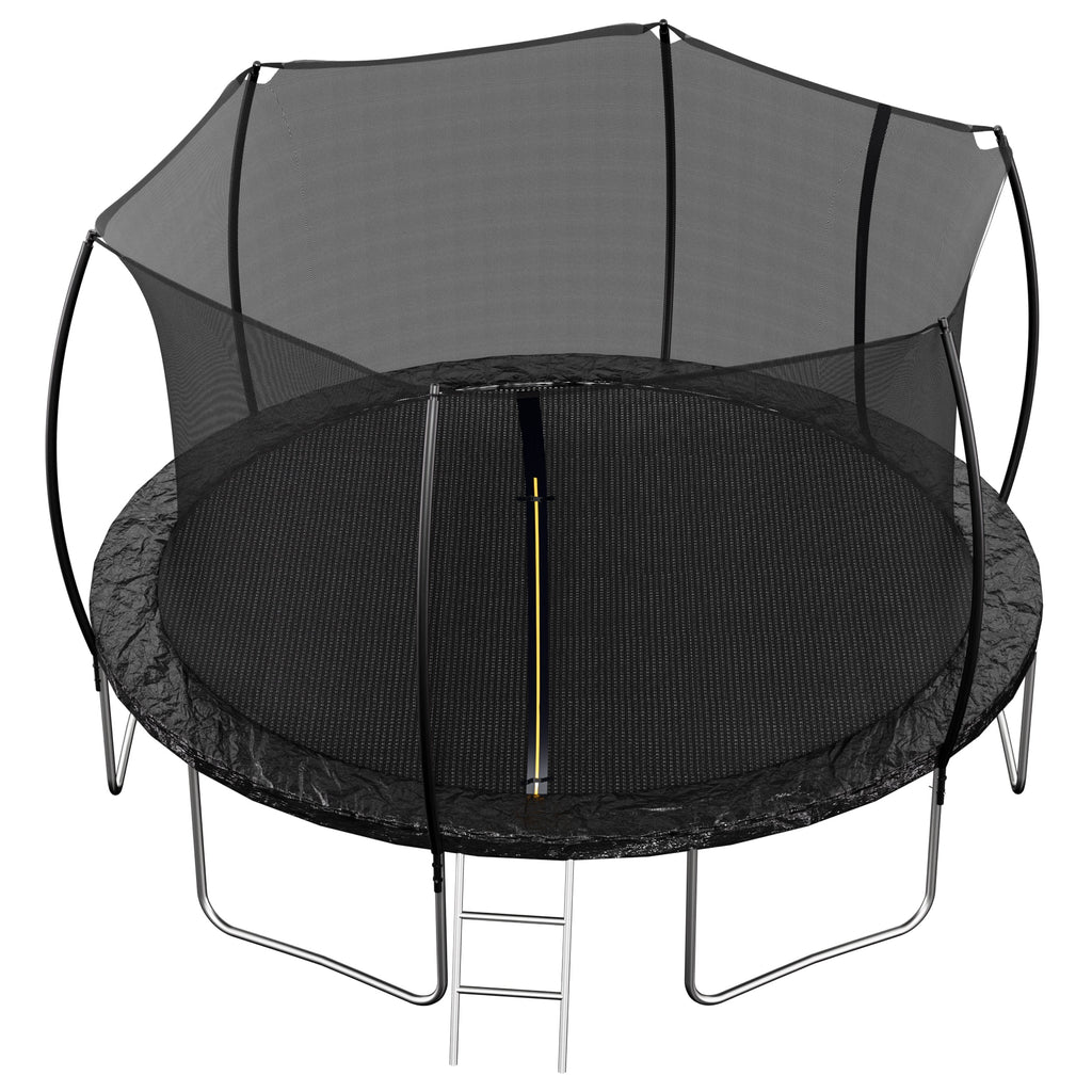 14FT Trampoline with Safety Enclosure Net – Steel Frame