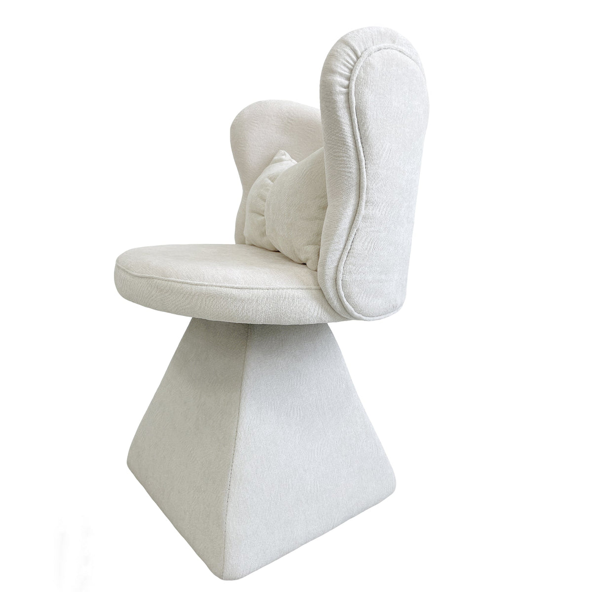 Vanity Chair with Butterfly Back with 360° Swivel - Chenille Velvet