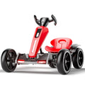 Electric Kids Pedal Go Kart with Adjustable Seat and Foldable Design - Multiple Colors