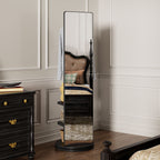 3 In 1 Multifunctional Full-Length Clothing Mirror with Rotating Design - Dark Brown, Black, White, Light Brown