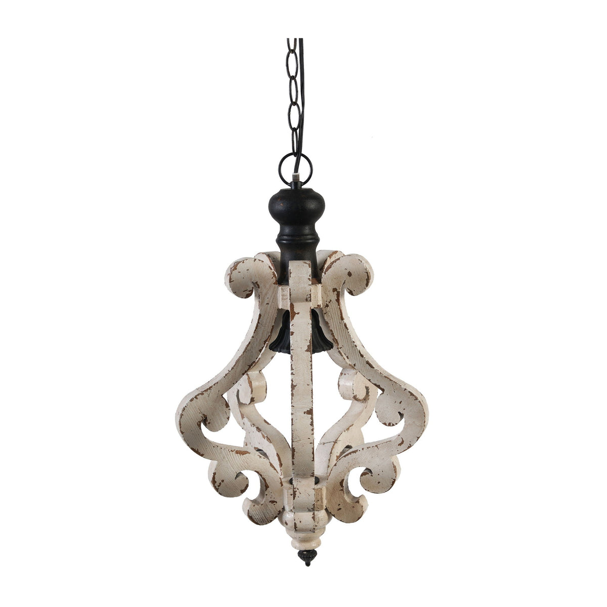 Farmhouse Chandeliar Distressed Pendant Chandelier - Antique Cream