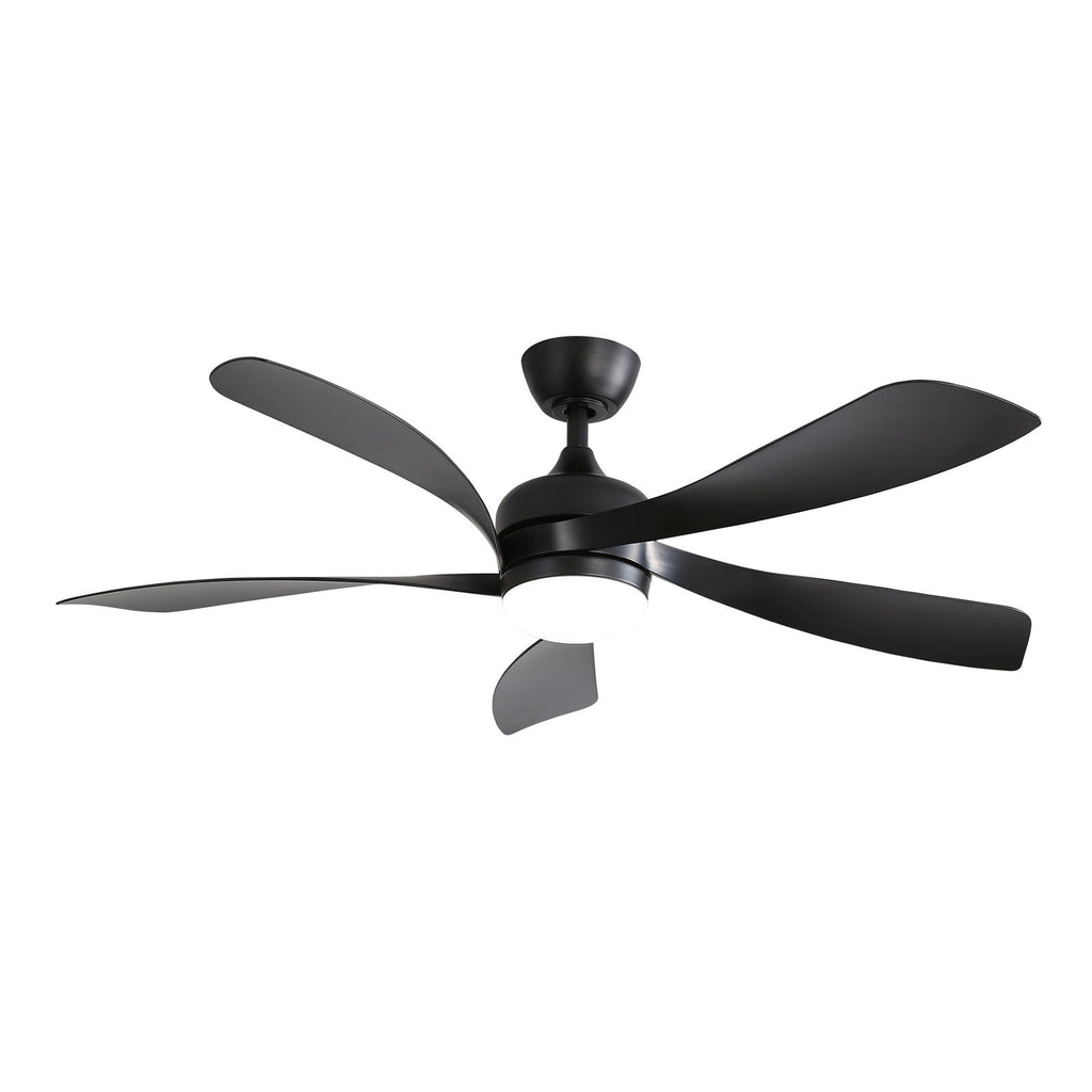 Ceiling Fan With 3-Color Dimmable LED Light - Black