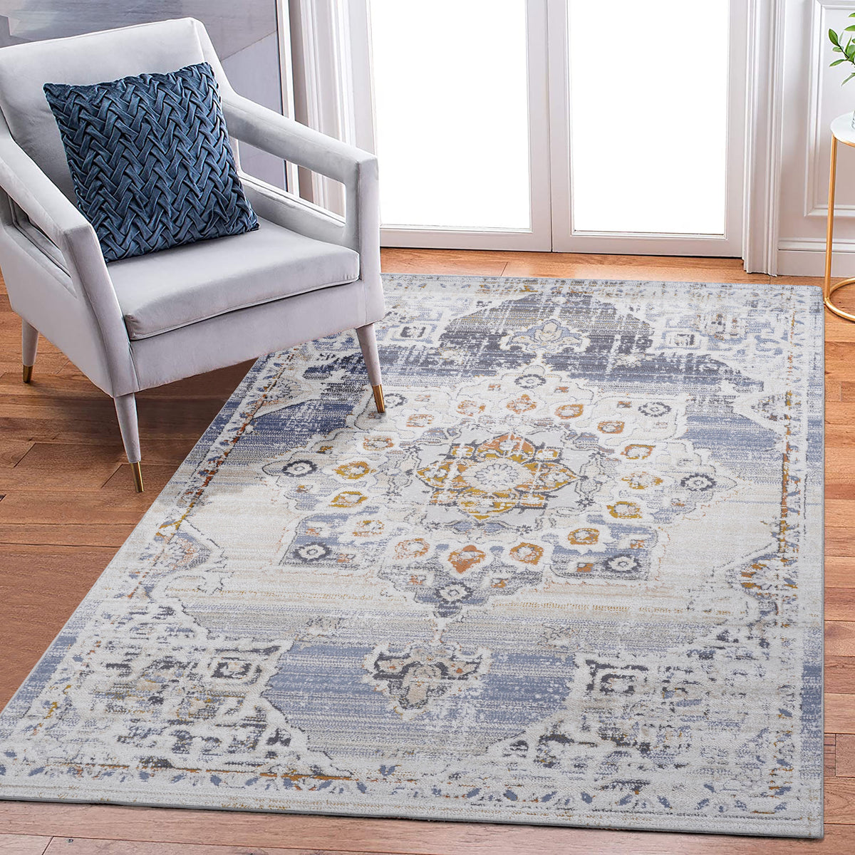 Payas Collection 5.3x7.6 Rug with Stain Resistance - Cream
