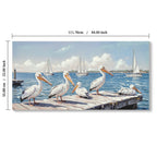 Beach Wall Art Large Ocean Seagull Canvas Pictures For Living Room