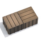Weather Resistant Interlocking Deck Tiles - Light Brown or Dark Gray